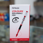 Rollerball 0.5Mm Pen 12Pcs Red